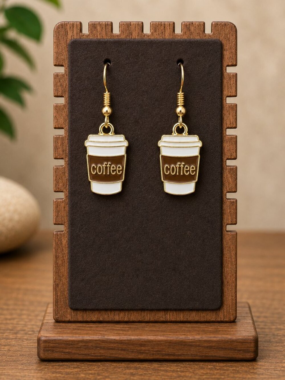 Coffee Cup Earrings | Handmade - Picture 3 of 5